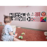 Tải hình ảnh vào trình xem Thư viện, Set Học Liệu Kích Thích Thị Giác Cho Trẻ Sơ Sinh Dạng Đứng Zig Zac Flasdcards