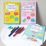 Charger l'image dans la galerie, Vở Tập Viết Luyện Chữ Với Bút Tự Xoá Thần Kỳ (3 Quyển Kèm Bút)