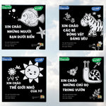 Tải hình ảnh vào trình xem Thư viện, Combo 4 Cuốn: Bộ Sách Tương Phản - Kích Thích Thị Giác Trẻ Sơ Sinh (Tặng Kèm 6 Thẻ Kích Thích Thị Giác)