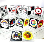 Tải hình ảnh vào trình xem Thư viện, Set Học Liệu Kích Thích Thị Giác Cho Trẻ Sơ Sinh Dạng Đứng Zig Zac Flasdcards