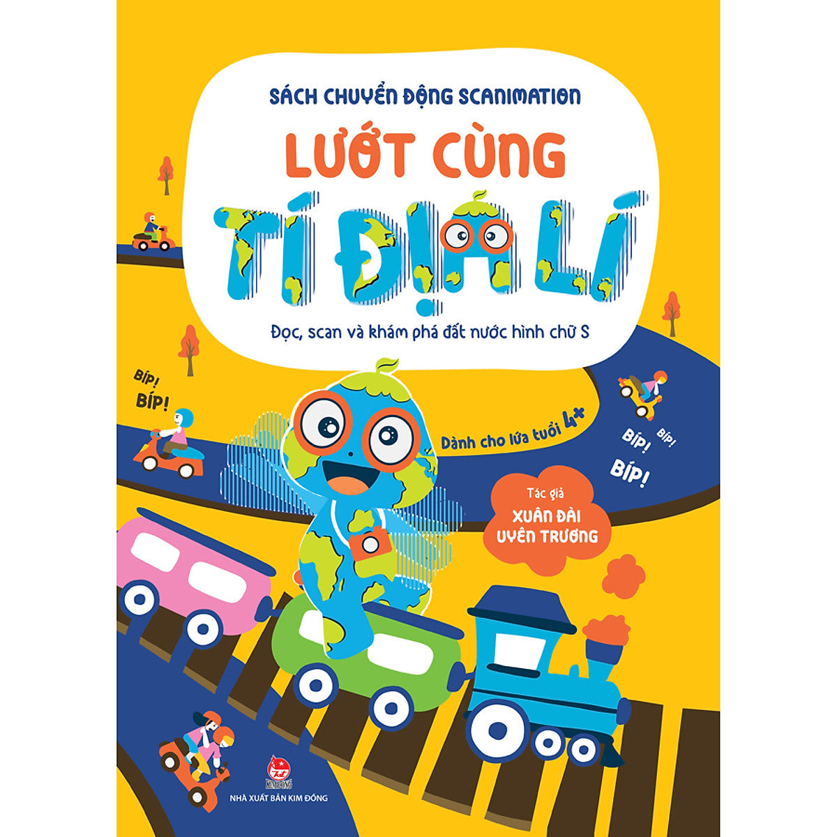 Sách Chuyển Động Scanimation - Lướt Cùng Tí Địa Lý - Đọc Scan Và Khám Phá Đất Nước Hình Chữ S