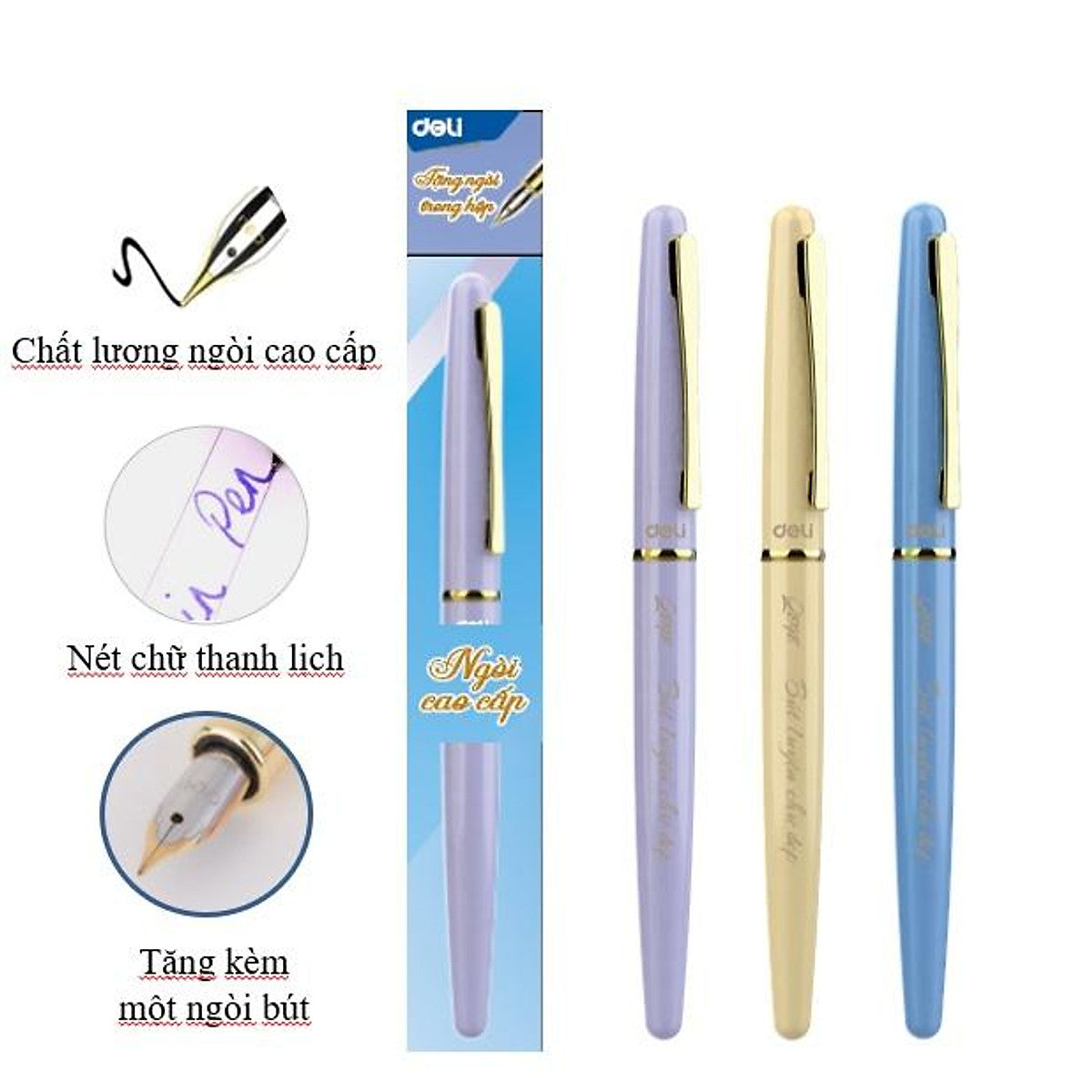 Bút Máy Học Sinh Luyện Chữ Đẹp Deli Cq898