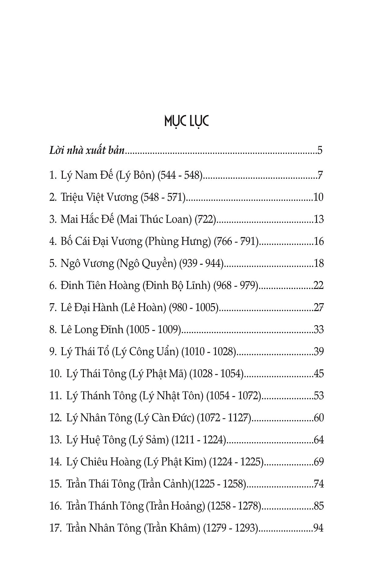 54 Vị Hoàng Đế Việt Nam