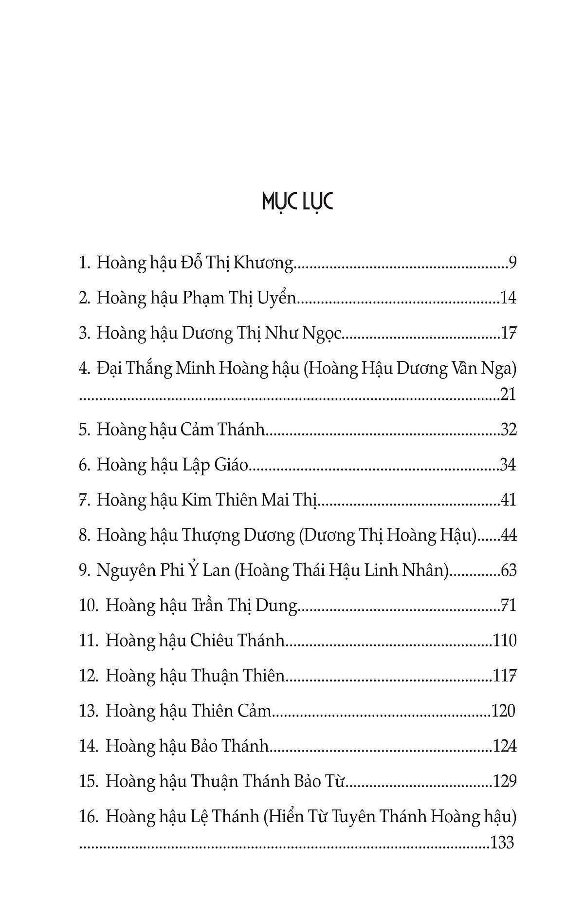 54 Vị Hoàng Hậu Việt Nam