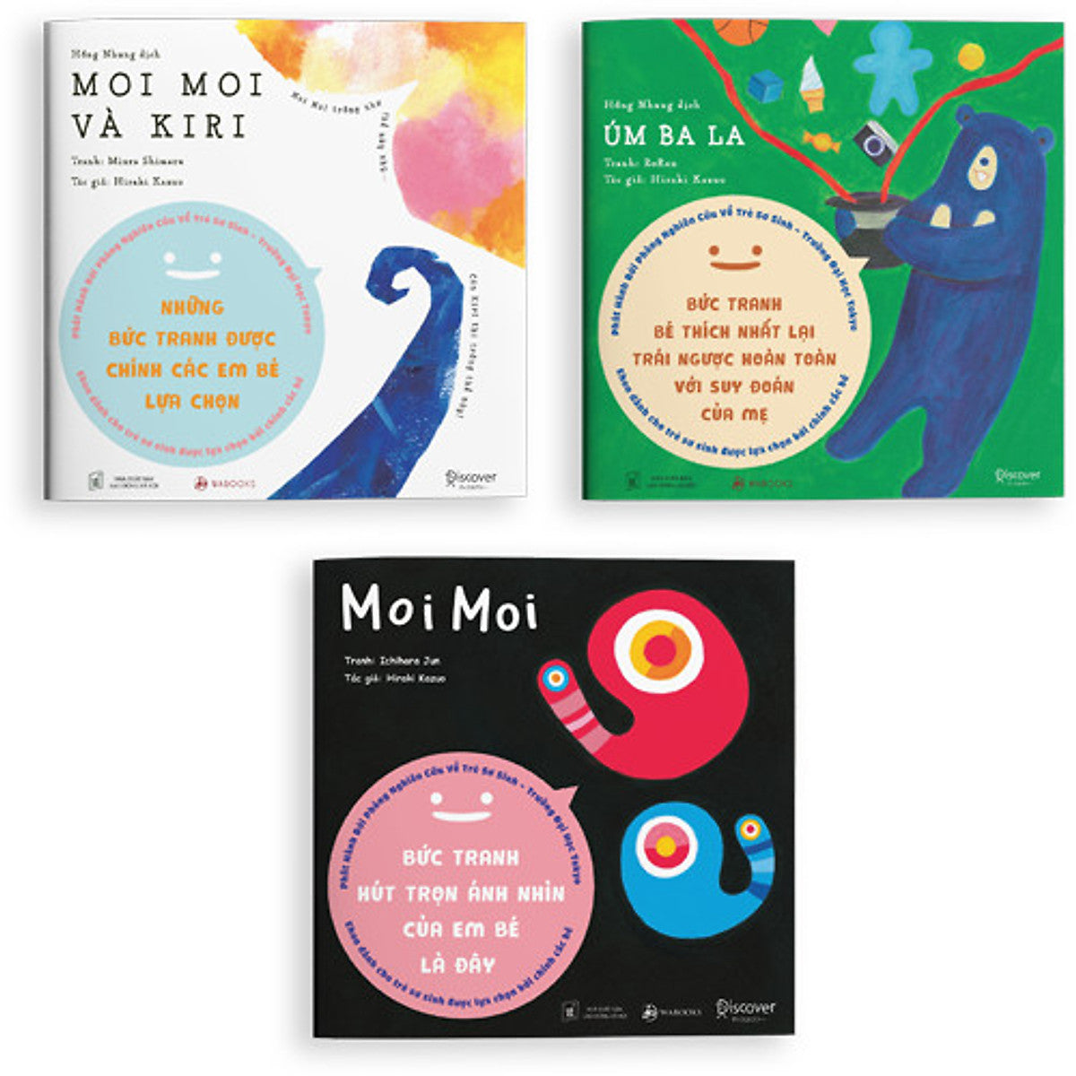 Sách Ehon - Set 3 Cuốn Moi Moi Và Những Người Bạn - Dành Cho Trẻ Từ 0-2 Tuổi